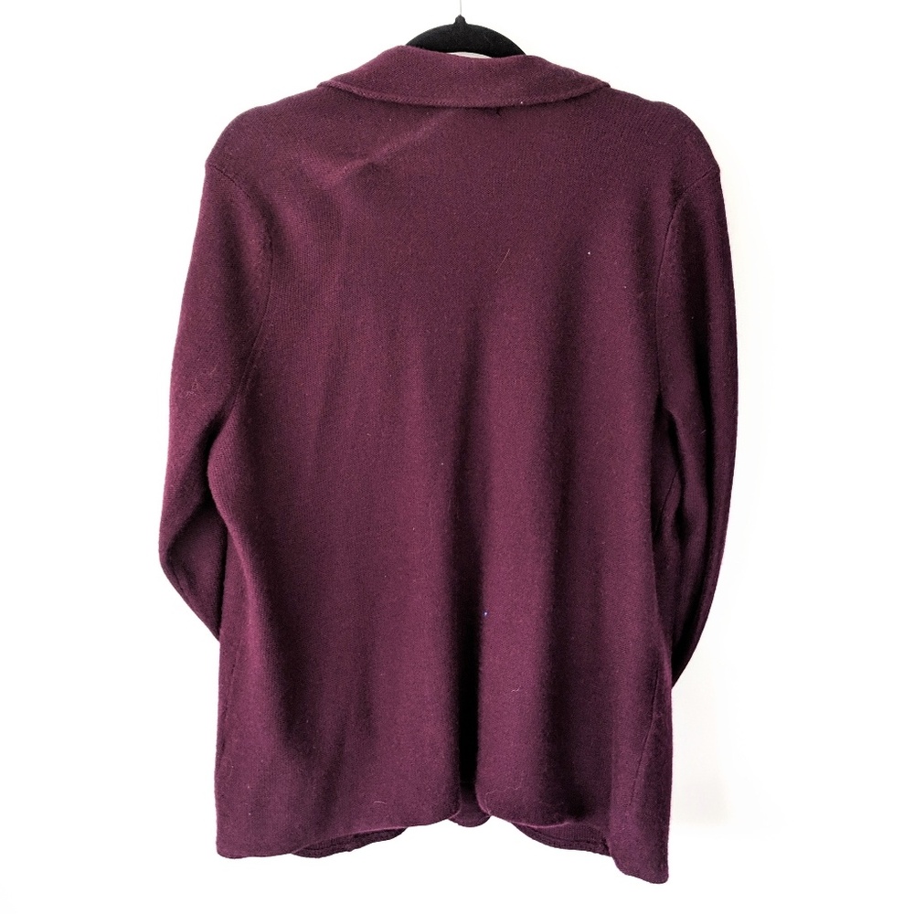 Collared Maroon Cardigan - Picture 2 of 3